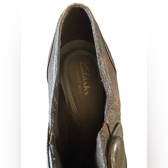 Clark’s bendables brown leather shoes size 8.5 - Picture 3 of 6